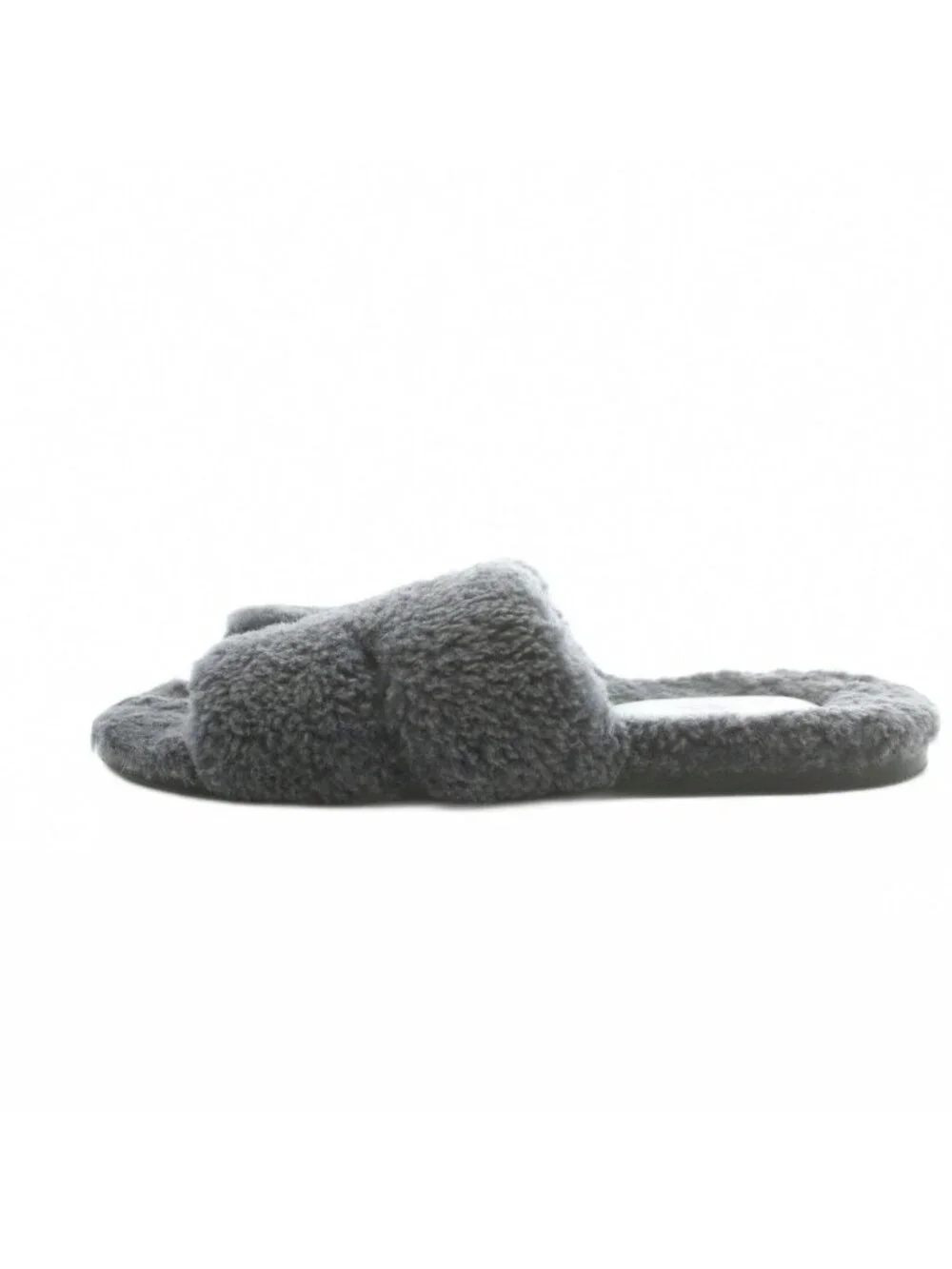 Hermes Izmir Slide Sandals Fleece 41 Gray